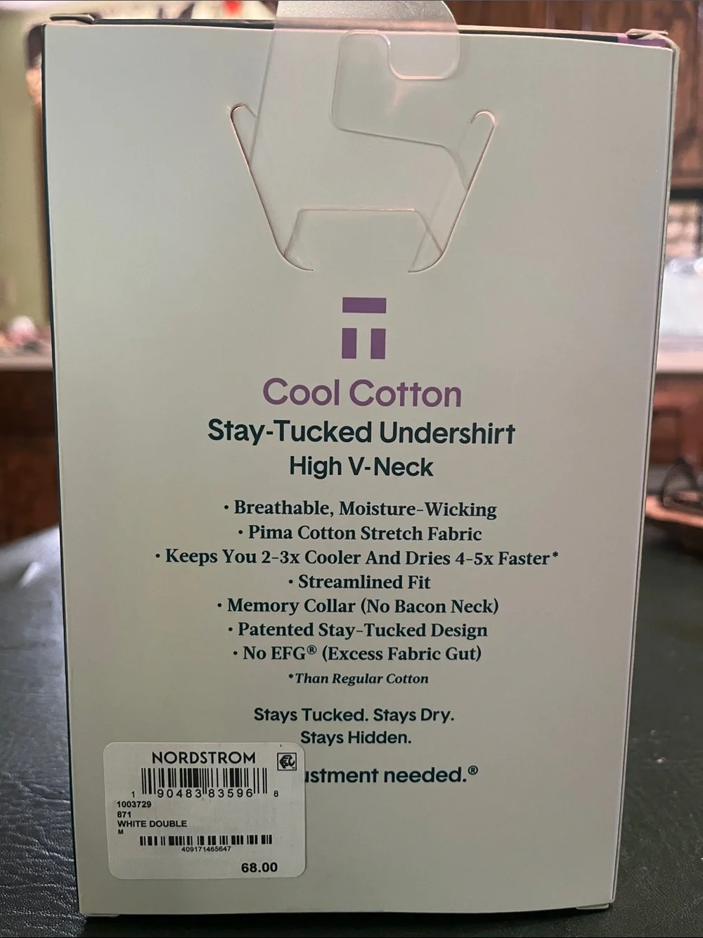 Tommy John White Cool Cotton High V-Neck Undershirt (2 Pack)
